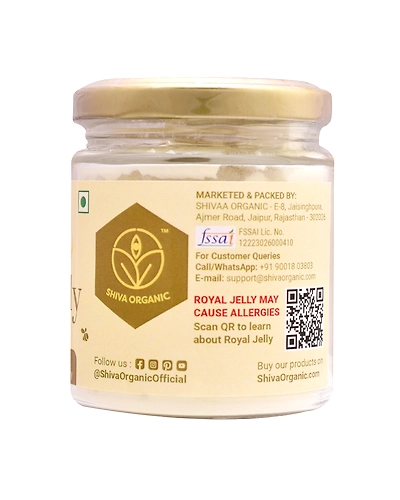 Shiva Organic Royal Jelly Powder - Freeze Dry 10-HDA:6% 100g-1