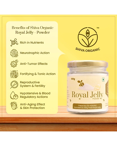 Shiva Organic Royal Jelly Powder - Freeze Dry 10-HDA:6% 100g-3