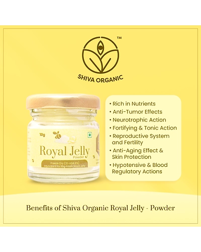 Shiva Organic Royal Jelly Powder - Freeze Dry 10-HDA:6% 20g-4