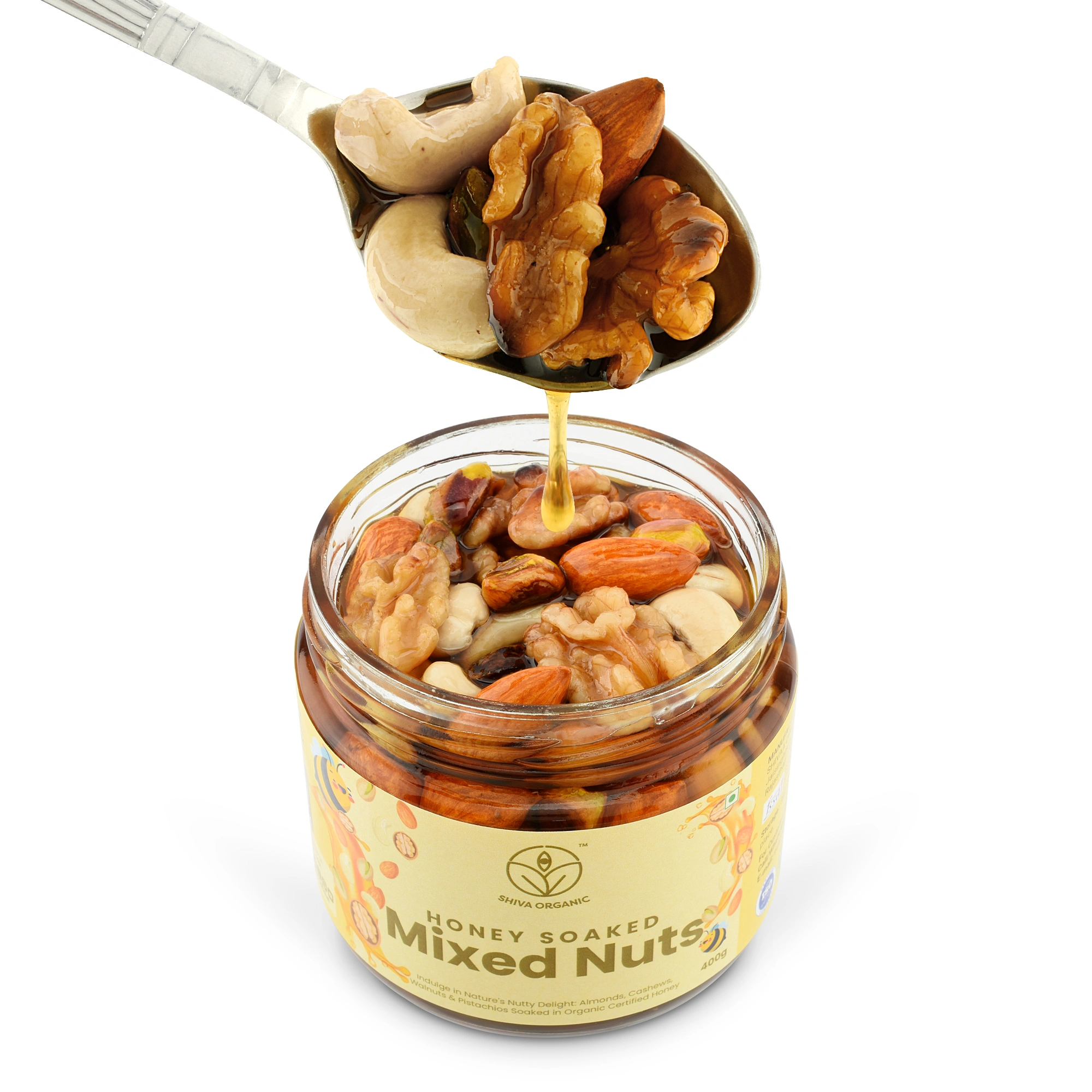 Shiva Organic Mixed Nuts Soaked in Organic Honey 240g-1