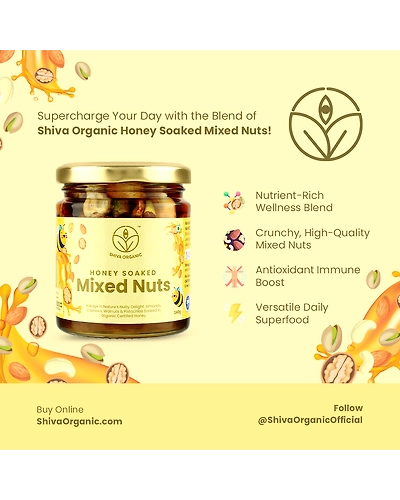 Shiva Organic Mixed Nuts Soaked in Organic Honey 240g-3