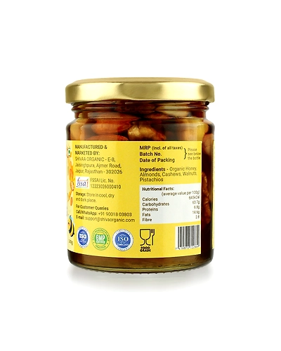 Shiva Organic Mixed Nuts Soaked in Organic Honey 240g-2