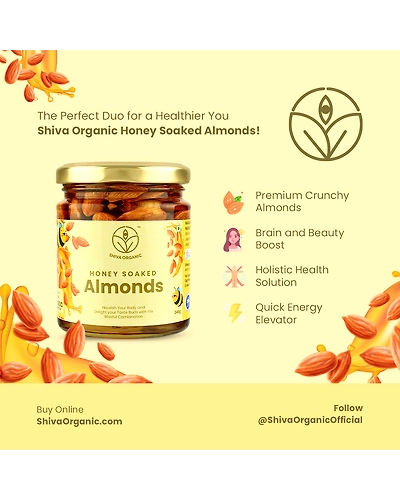 Shiva Organic Almonds Soaked in Organic Honey 400g-3