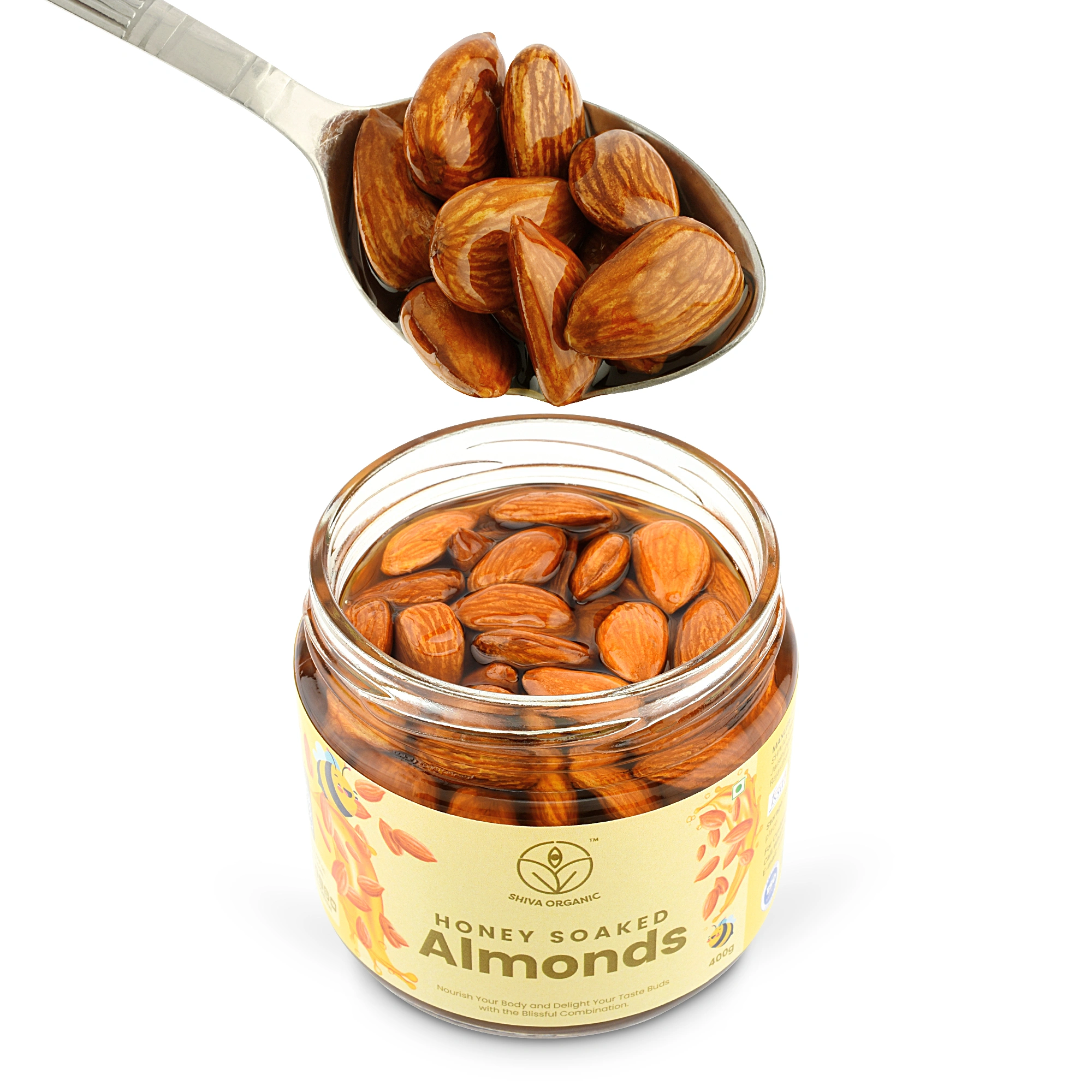 Shiva Organic Almonds Soaked in Organic Honey 400g-1