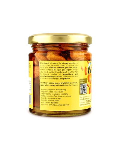 Shiva Organic Almonds Soaked in Organic Honey 240g-3