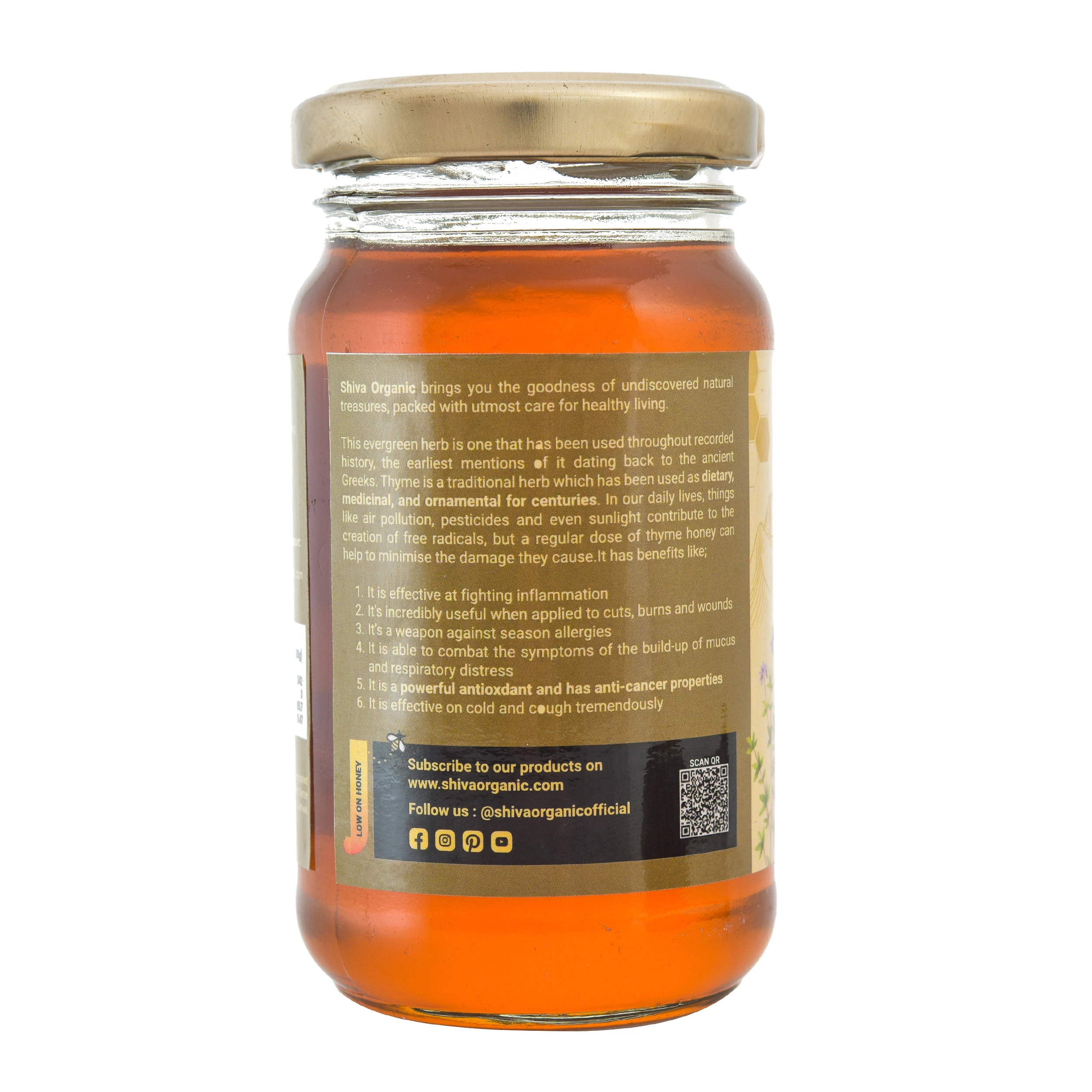 Shiva Organic Thyme High Altitude Honey 250g-2