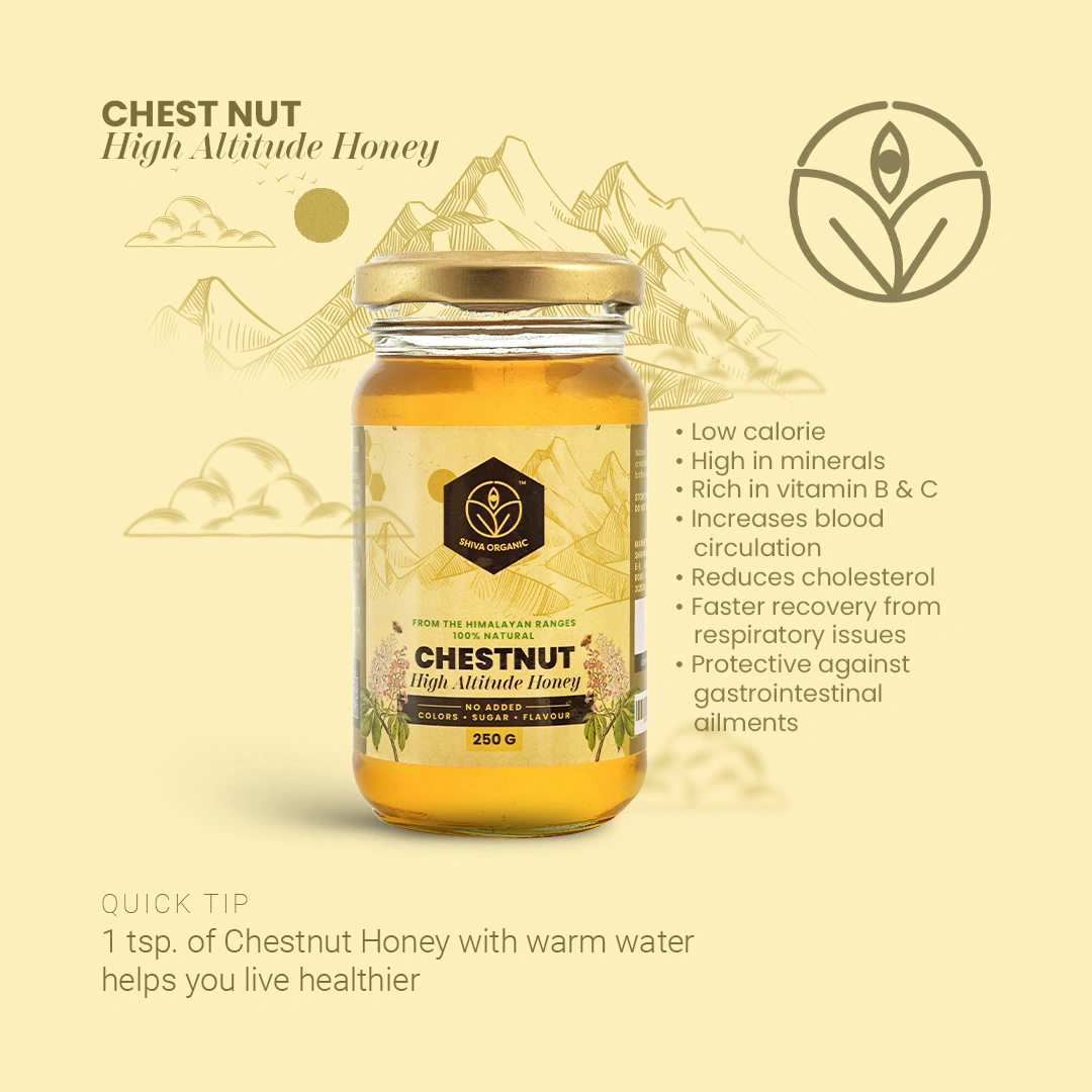 Shiva Organic Chestnut High Altitude Honey 250g-4