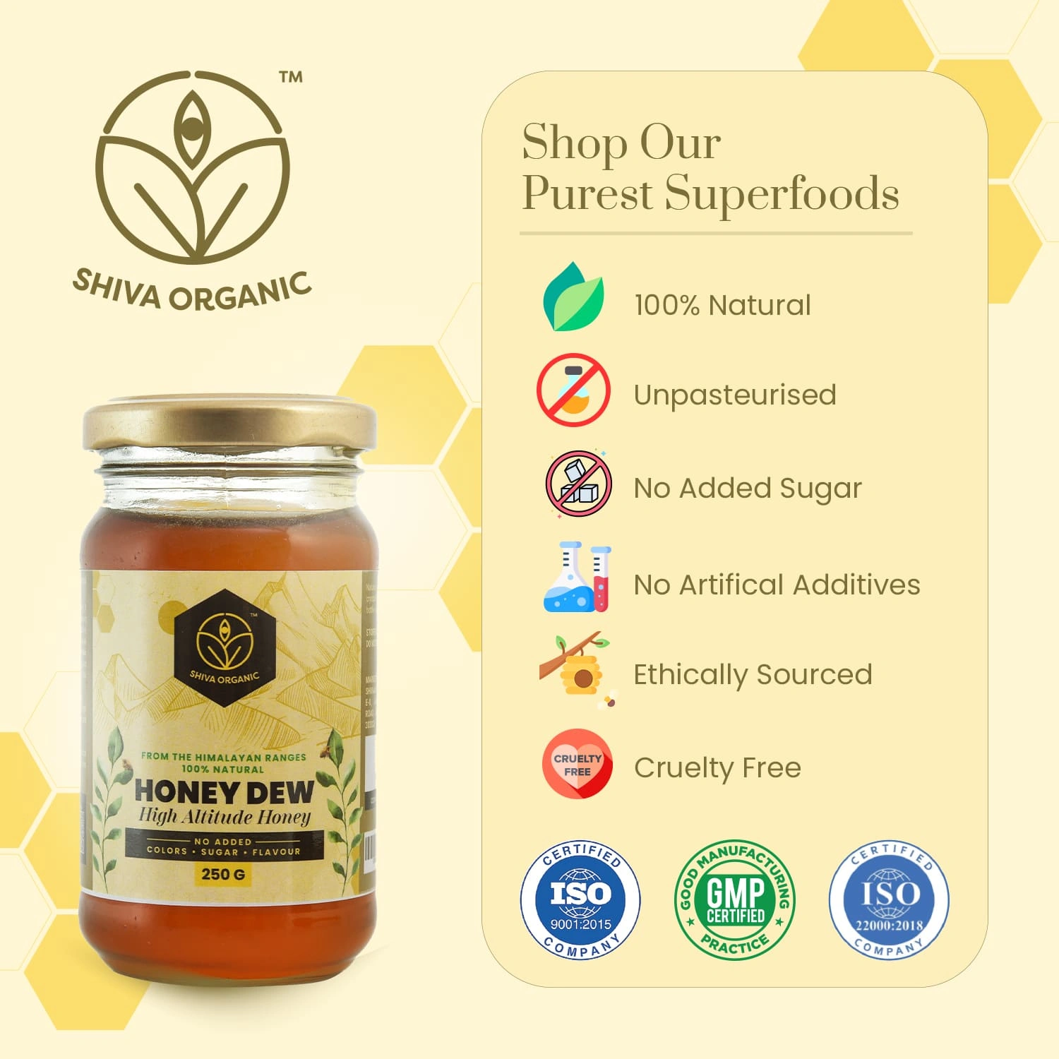 Shiva Organic Honey Dew High Altitude Honey 250g-4