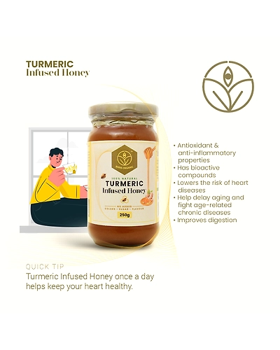 Shiva Organic Turmeric Infused Honey 250g-4