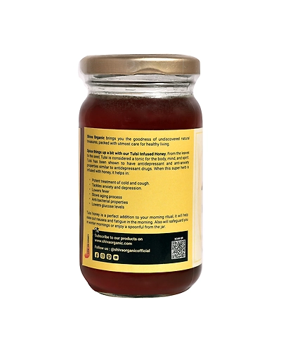 Shiva Organic Tulsi Infused Honey 250g-2