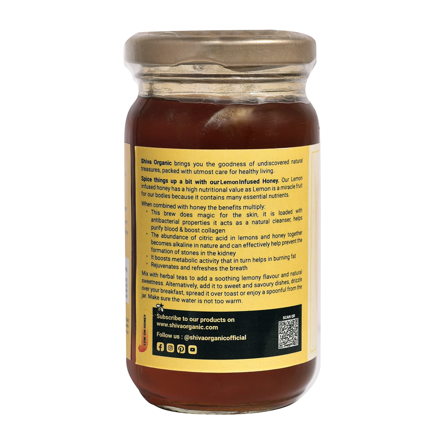 Shiva Organic Lemon Infused Honey 250g-2