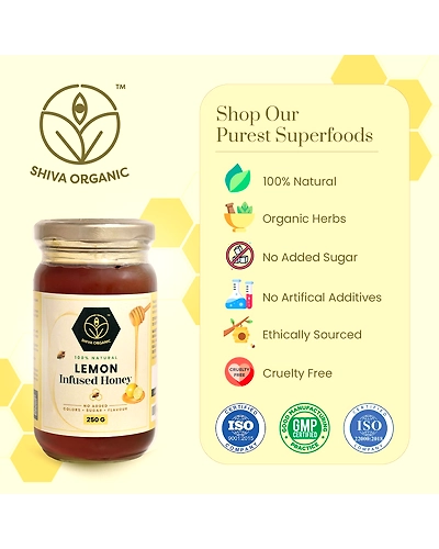 Shiva Organic Lemon Infused Honey 250g-4