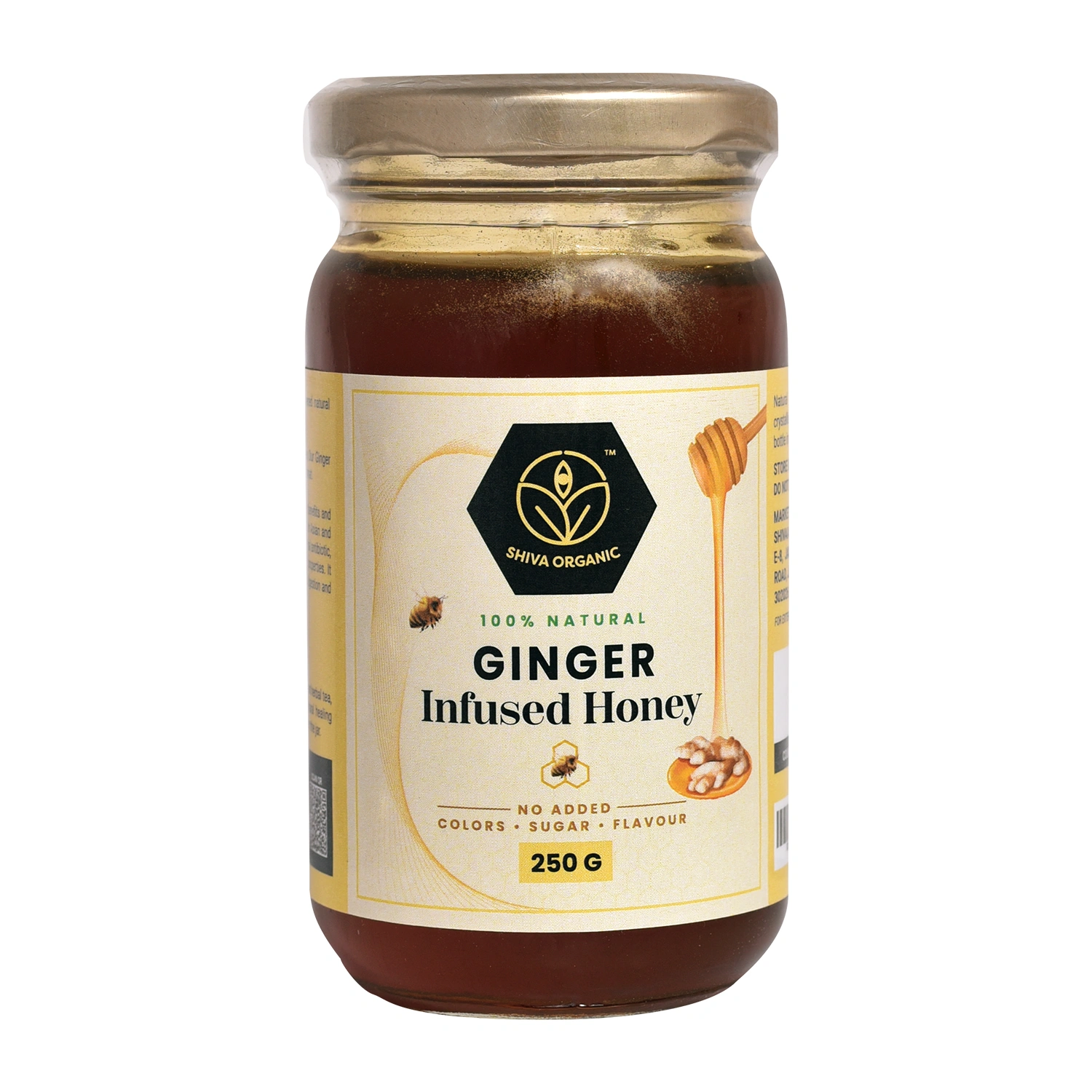 Shiva Organic Ginger Infused Honey 250g-SOHWHGIN250G