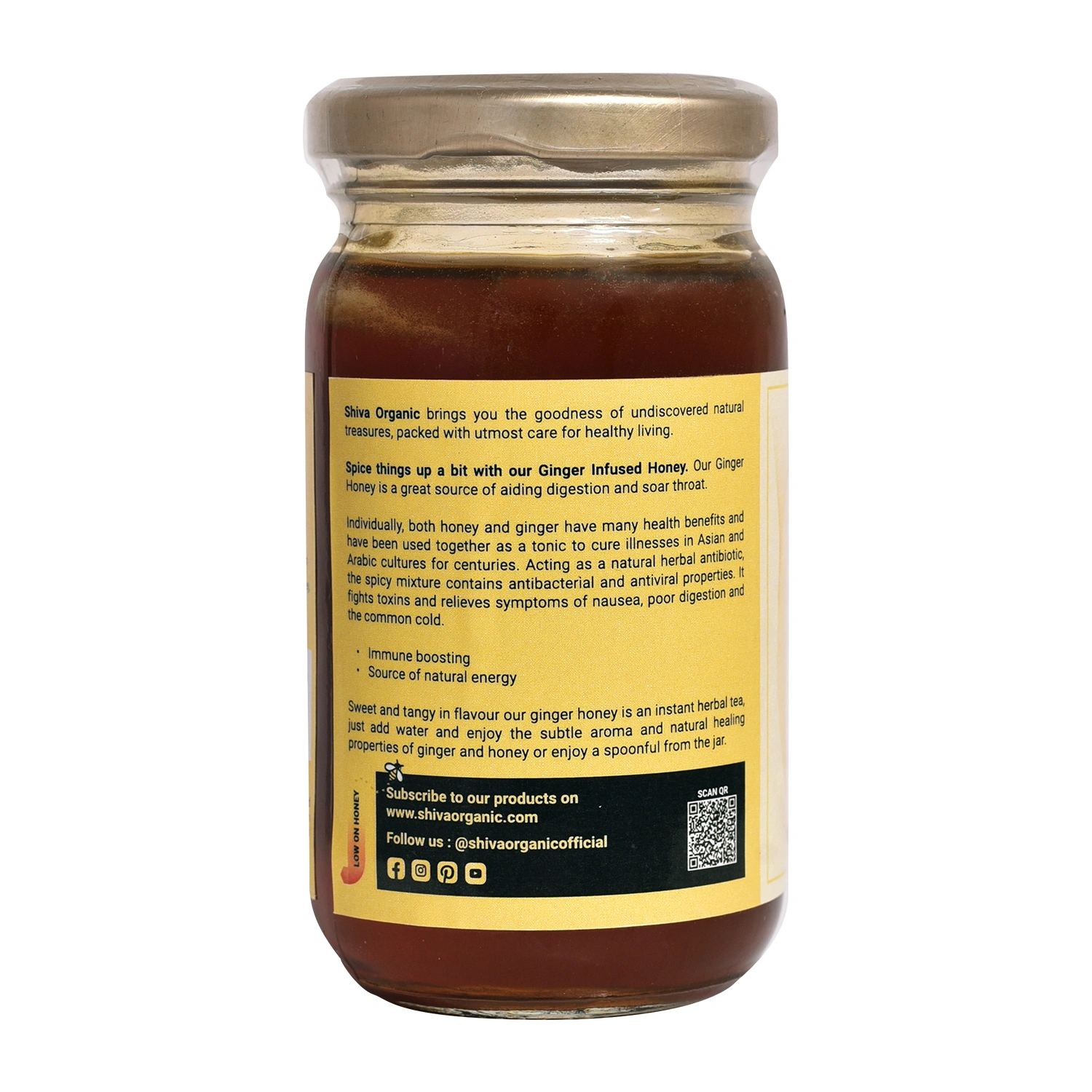 Shiva Organic Ginger Infused Honey 250g-2