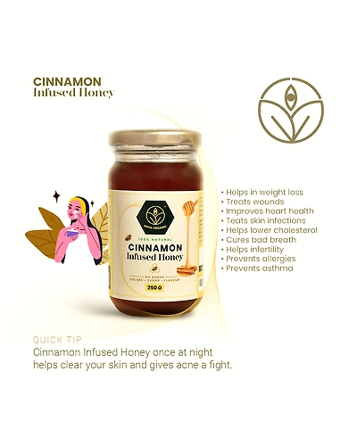 Shiva Organic Cinnamon Infused Honey 250g-2