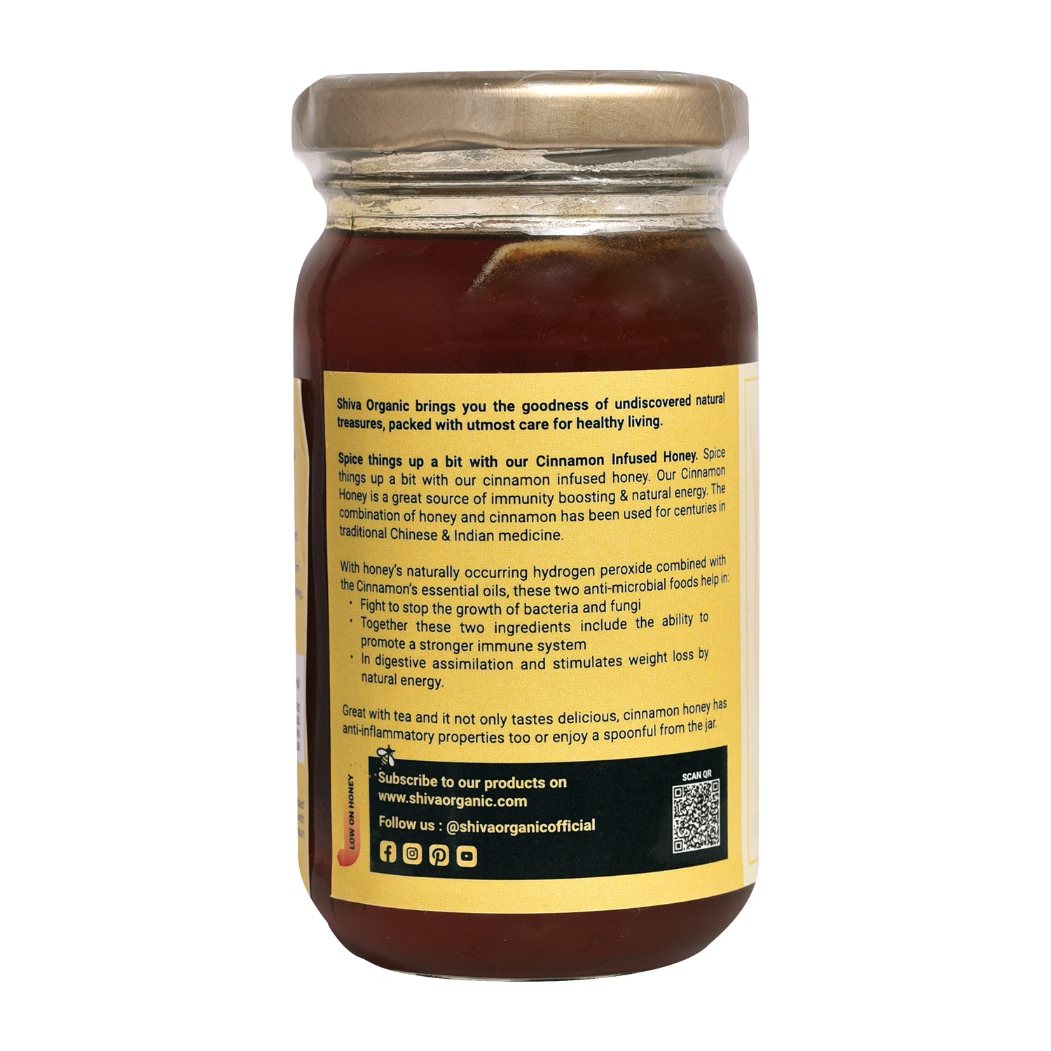 Shiva Organic Cinnamon Infused Honey 250g-3