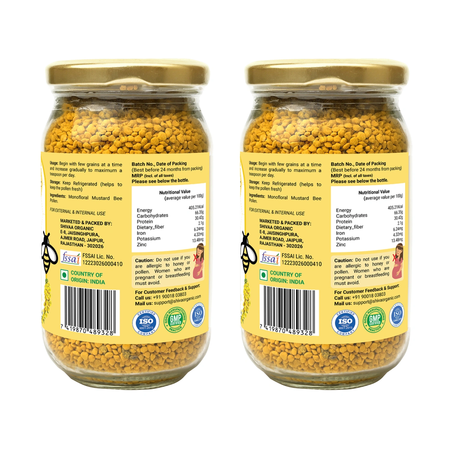 Shiva Organic Mustard Bee Pollen 500g-1