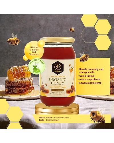 Shiva Organic Certified Organic Honey 1kg-3