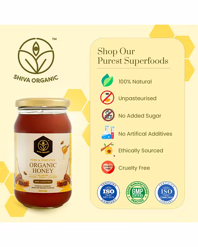 Shiva Organic Certified Organic Honey 500g-4