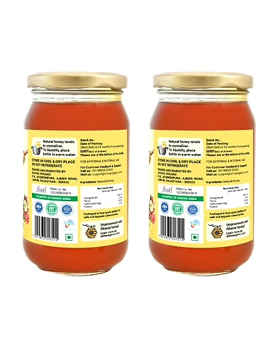 Shiva Organic Multi Flora Honey - Certified Organic 1kg-1