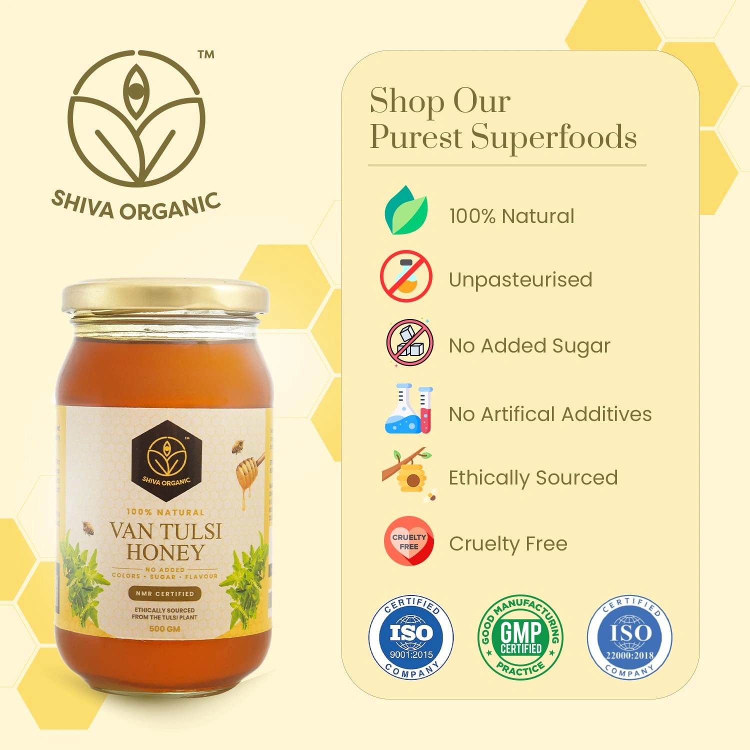 Shiva Organic Van Tulsi Honey 1kg-4