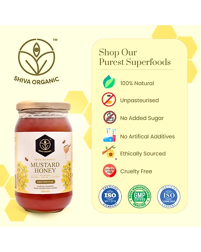 Shiva Organic Mustard Honey 500g-4