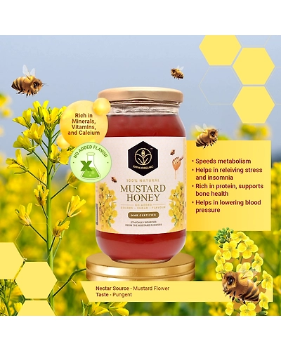 Shiva Organic Mustard Honey 250g-3