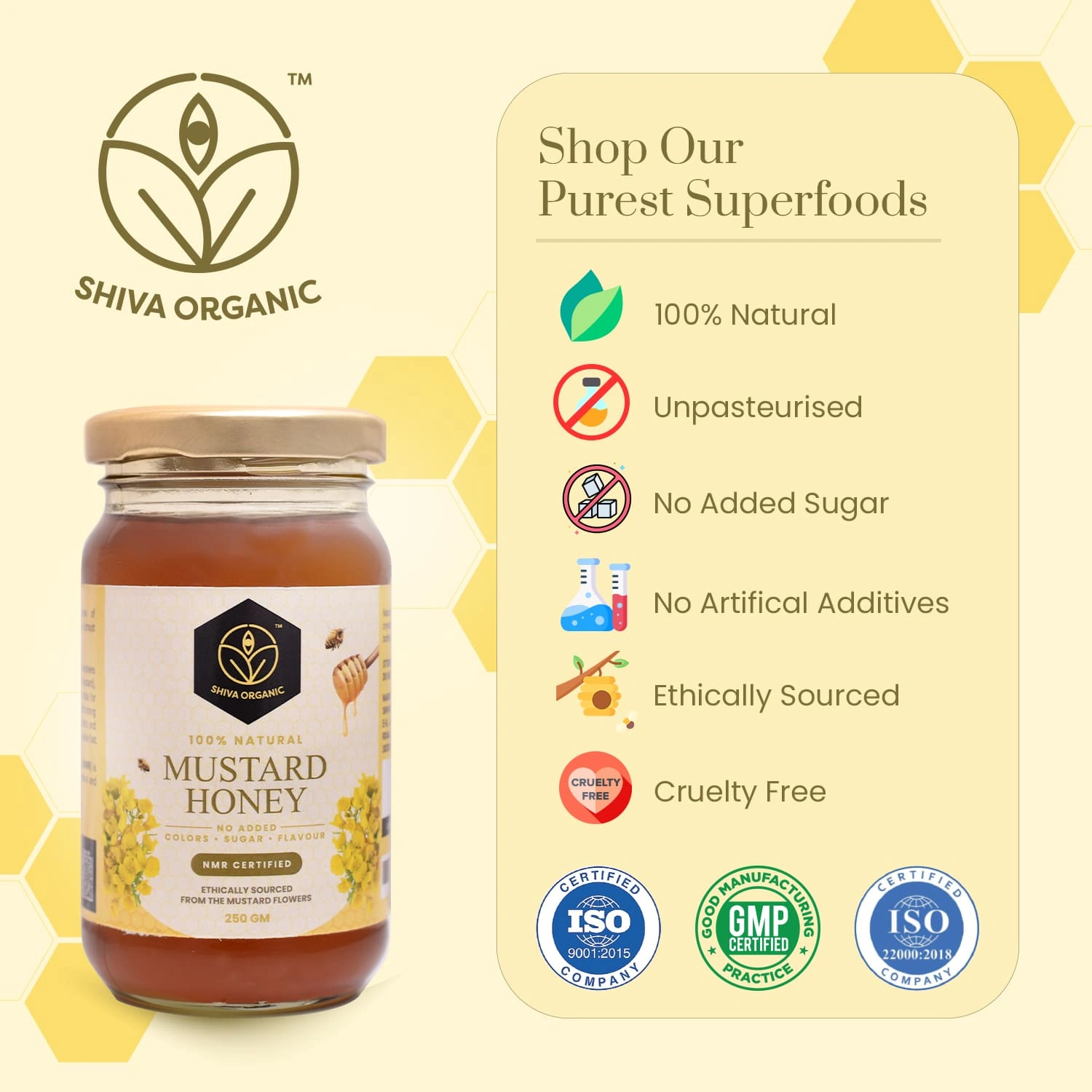 Shiva Organic Mustard Honey 250g-4