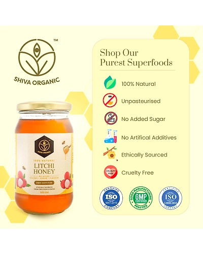 Shiva Organic Litchi Honey 500g-4