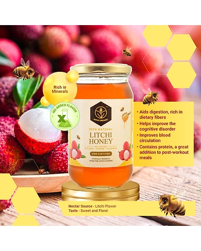 Shiva Organic Litchi Honey 250g-3