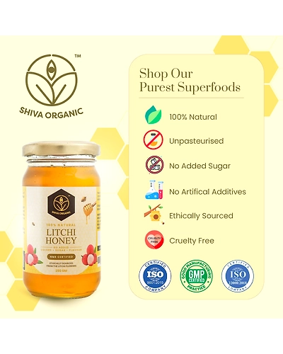 Shiva Organic Litchi Honey 250g-4