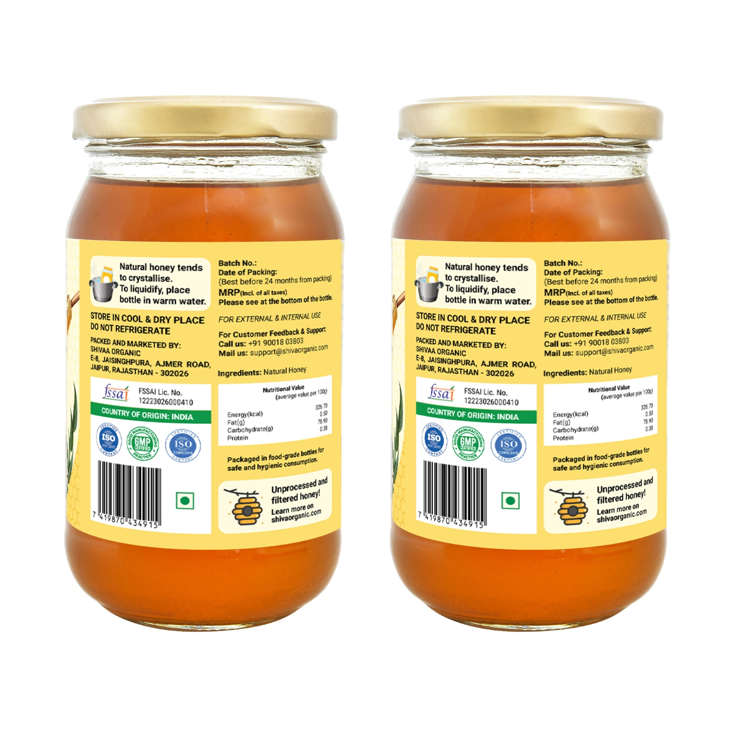 Shiva Organic Eucalyptus Honey 1kg-1