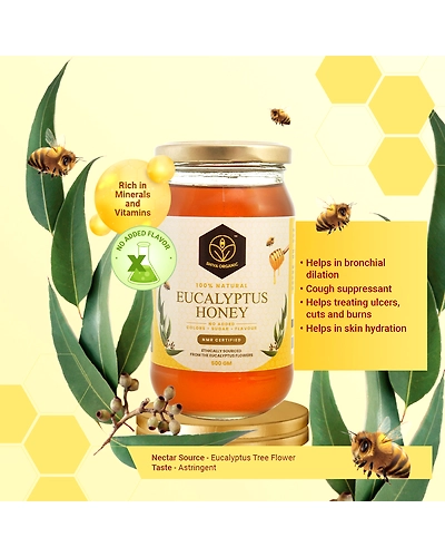 Shiva Organic Eucalyptus Honey 500g-3