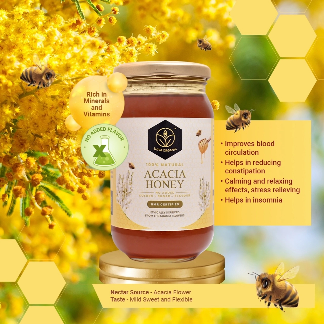 Shiva Organic Acacia Flower Honey 1kg-3