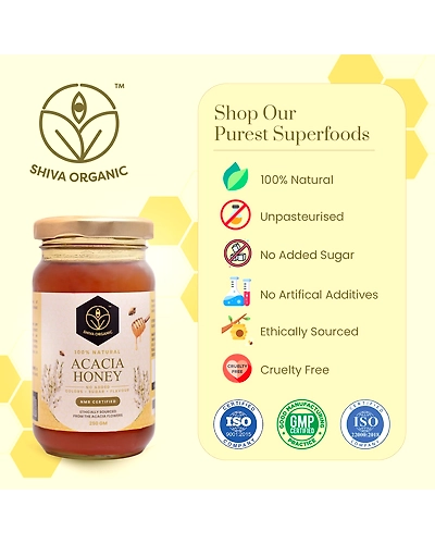Shiva Organic Acacia Flower Honey 250g-4