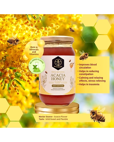 Shiva Organic Acacia Flower Honey 250g-3