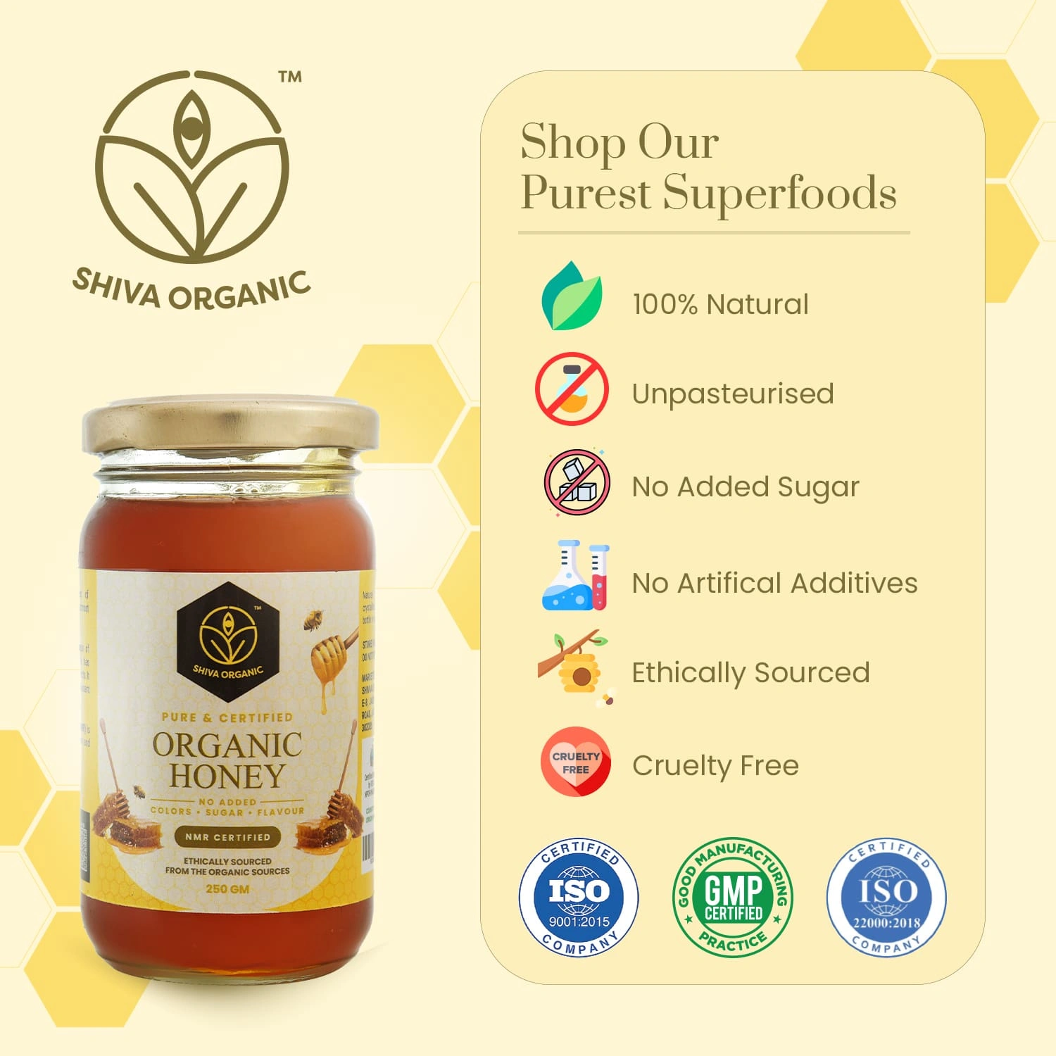 Shiva Organic Certified Organic Honey 250g-4