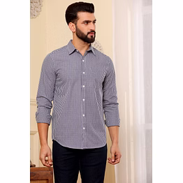 purple and black oxford cotton shirt