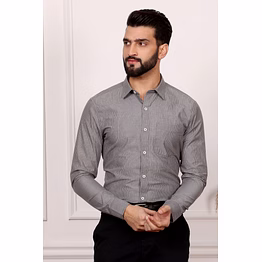 gey stripe formal cotton shirt