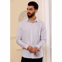 light pin stripes white pure linen sirt