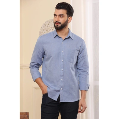 Pure Linen Shirt Independence Blue