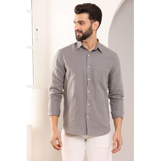 Desert Grey Pure Linen Shirt