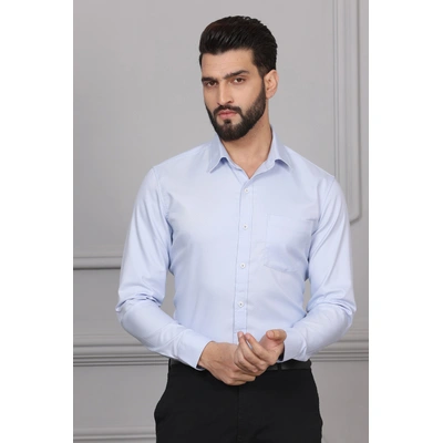 Pigeon Blue Business Formal Cotton Shirt