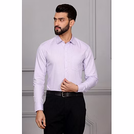 lavender business formal cotton shirt