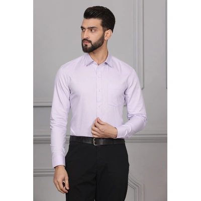 Lavender Business Formal Cotton Shirt