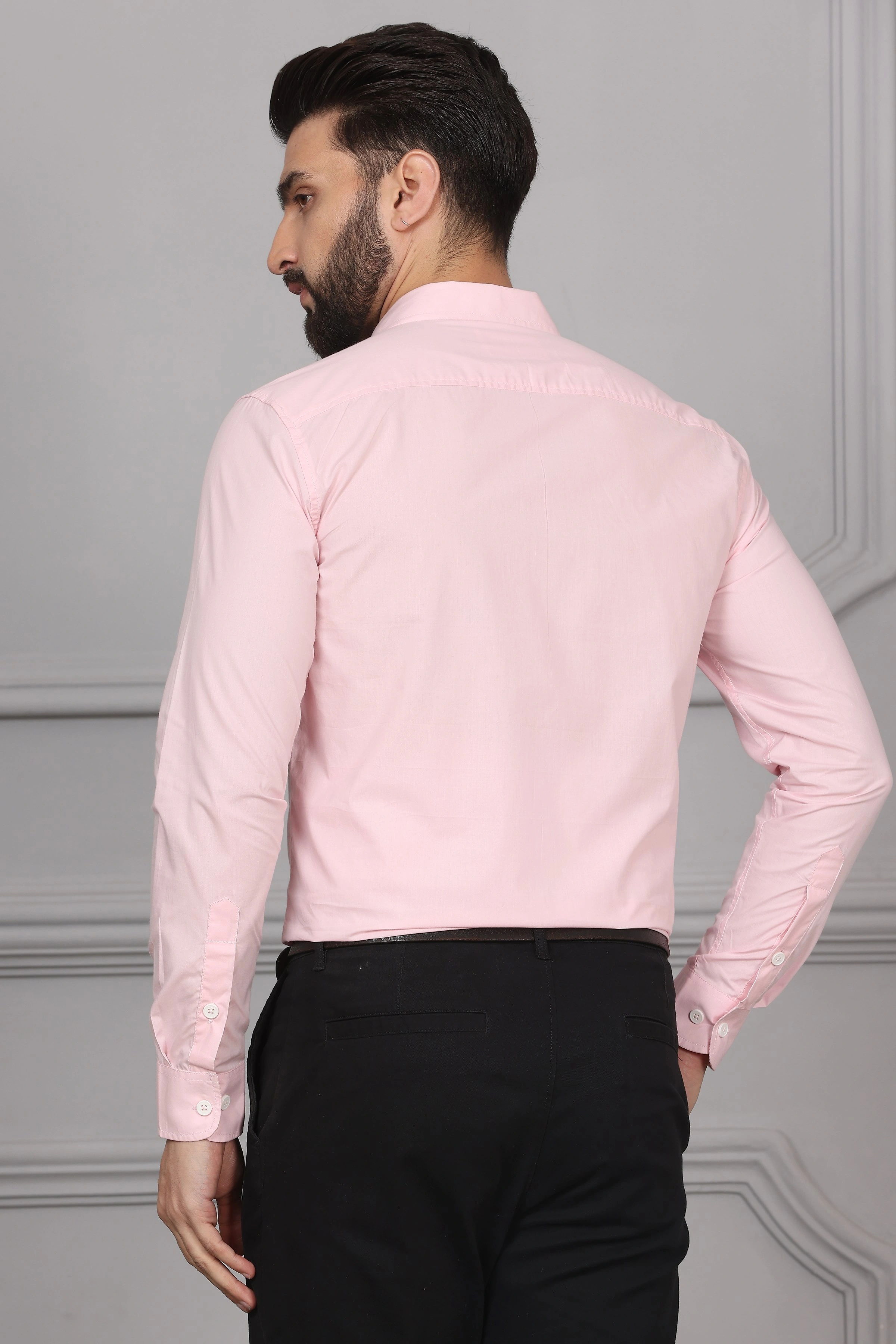 Baby Pink Formal Cotton Shirt-S-7