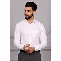 white formal cotton shirt