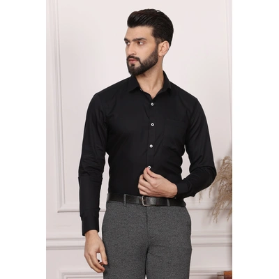 Black Formal Cotton Shirt