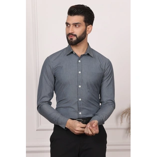 Grey Formal Cotton Shirt