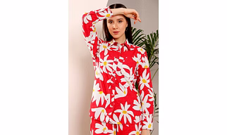 Lily Flower Red Co-ord set